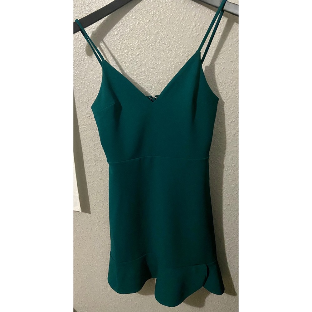 Express Teal Green Spaghetti Strap Mini Dress